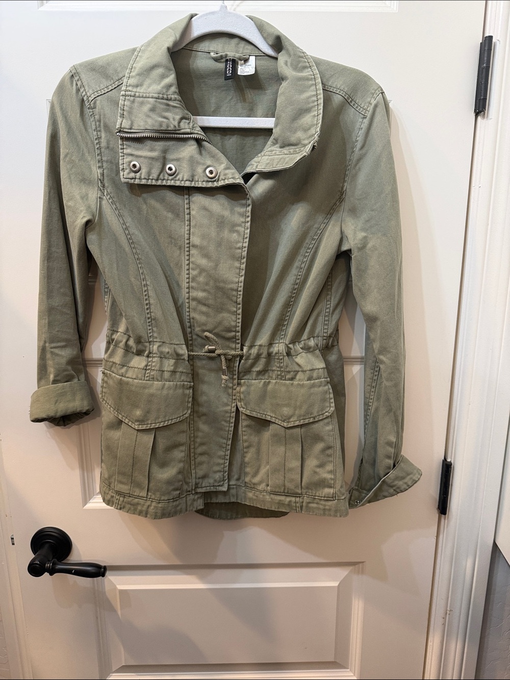 Utility Anorak Jacket in Olive Green H&M